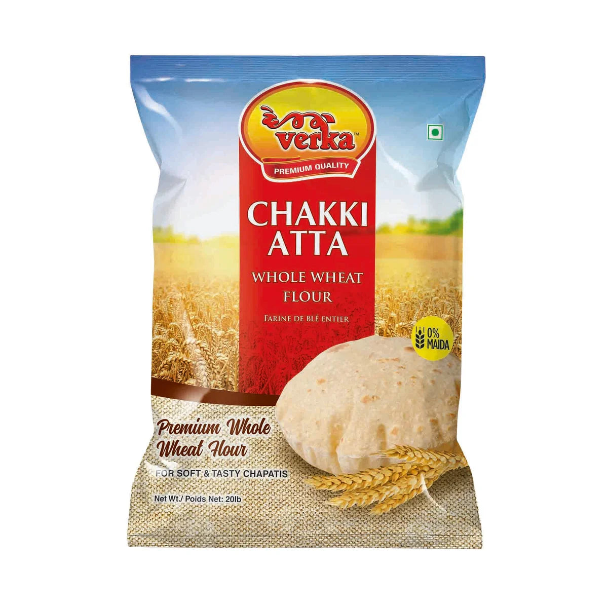 Verka Chakki Atta Whole Wheat Flour 9.07kg