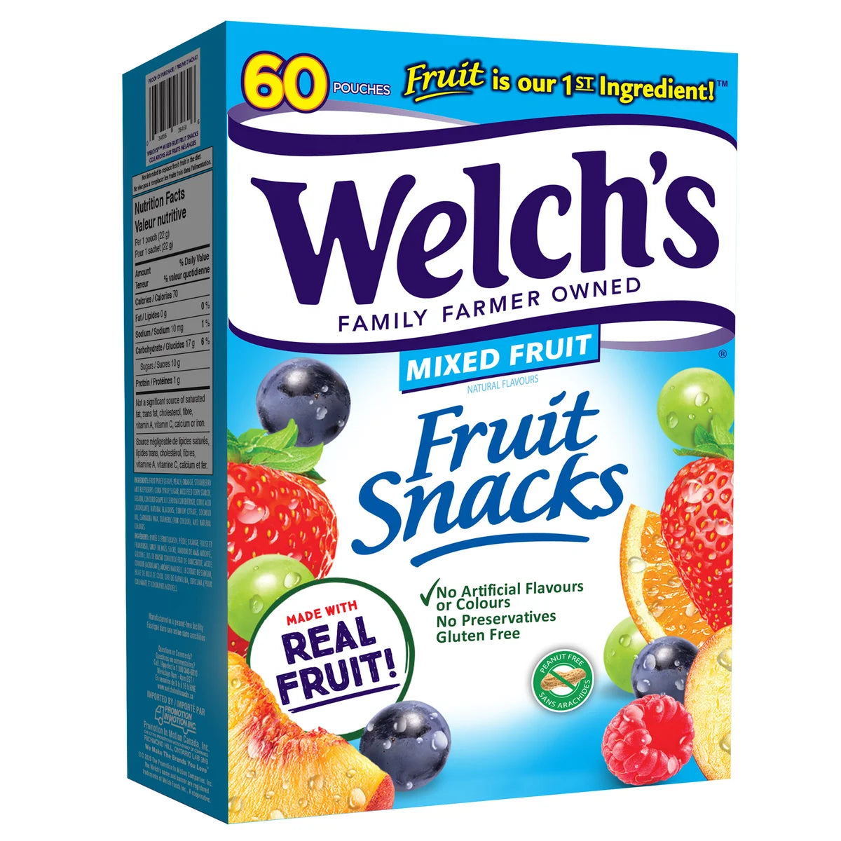 Welch’s Fruit Snacks, 60 × 22 g