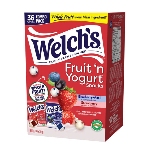 Welch's Fruit 'n Yogurt Snacks, 36 × 20 g