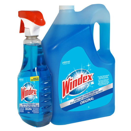 Windex Original Glass Cleaner, 5 L + 950 mL