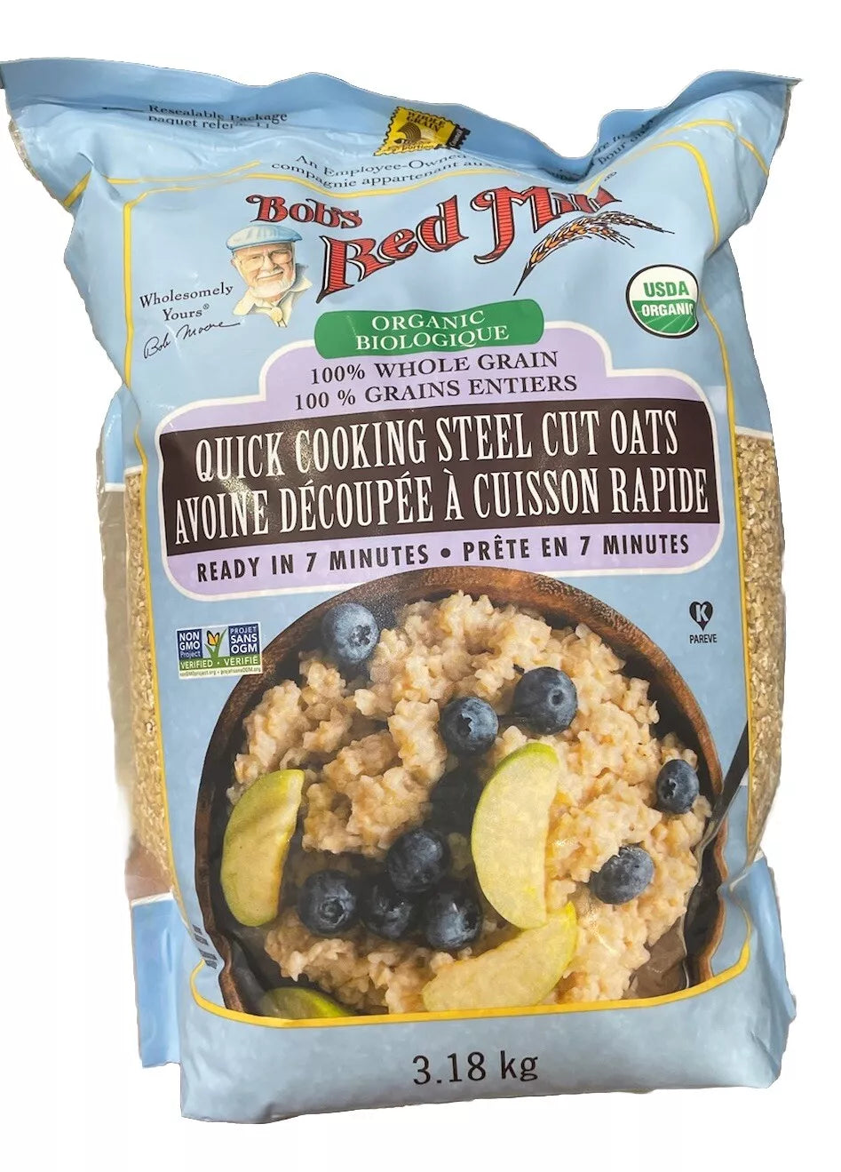 Bob’s Red Mill Quick Cooking Organic Steel Cut Oats 3.18 kg