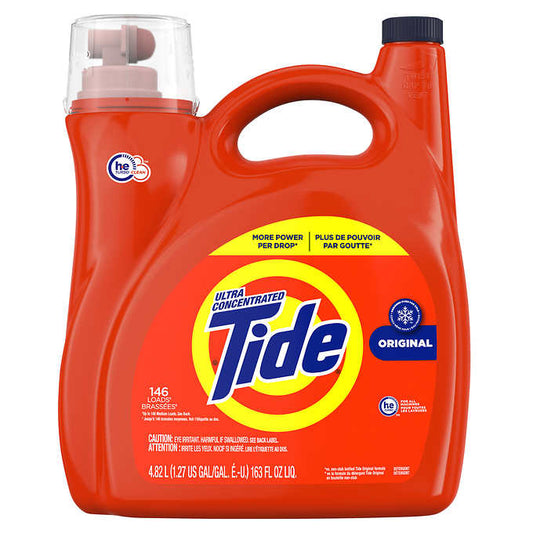 Tide Ultra Concentrated Liquid Laundry Detergent Original Scent, 146 loads