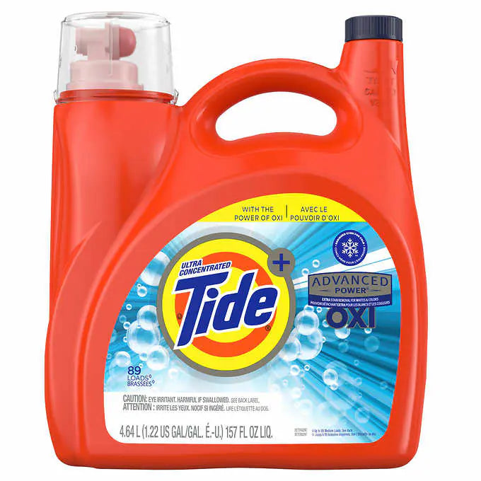 Tide Advanced Power Ultra Concentrated Liquid Laundry Detergent with Oxi 89 Loads