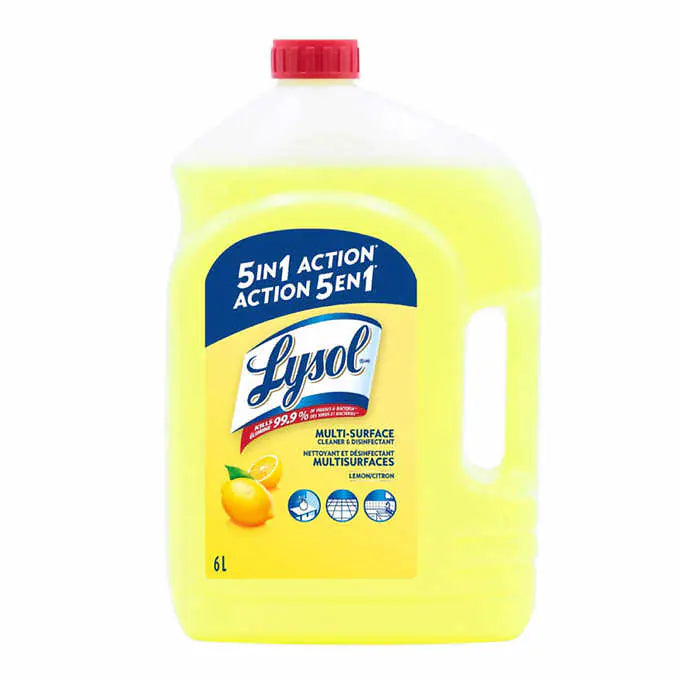 Lysol Multi-Surface Cleaner and Disinfectant, 6 L